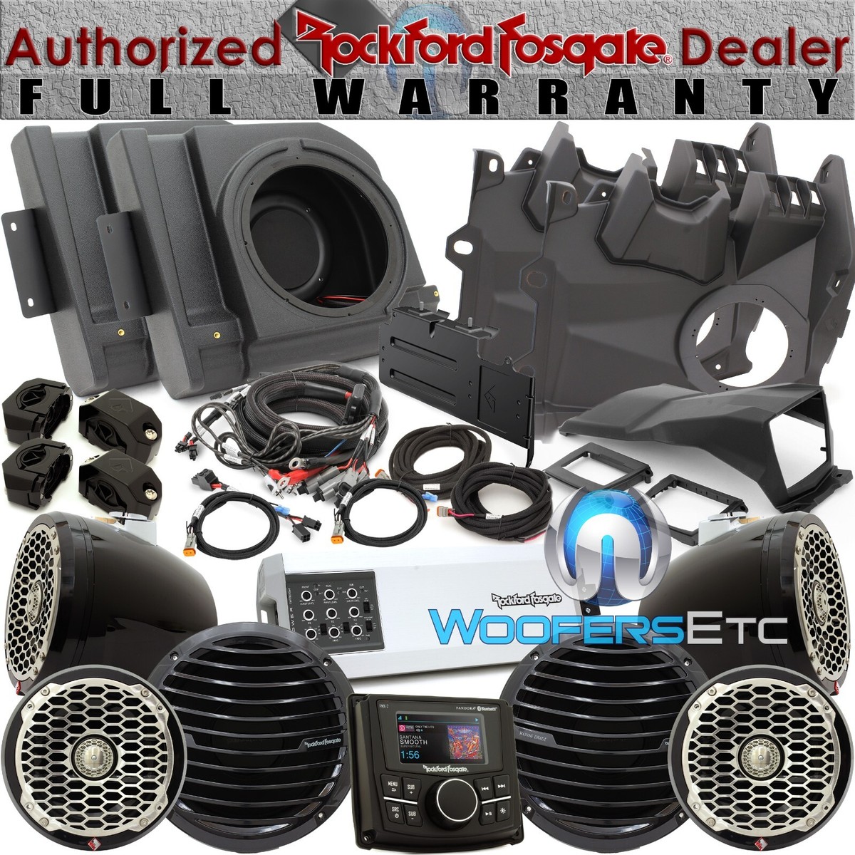 ROCKFORD FOSGATE X3-STAGE 6 AUDIO KIT FOR SELECT CAN-AM MAVERICK