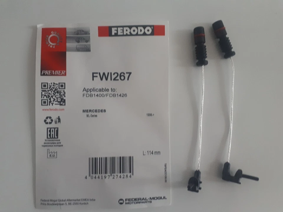 Témoin usure plaquette de frein Avant FERODO FWI267 MERCEDES BENZ ML (W163) - Photo 1/1
