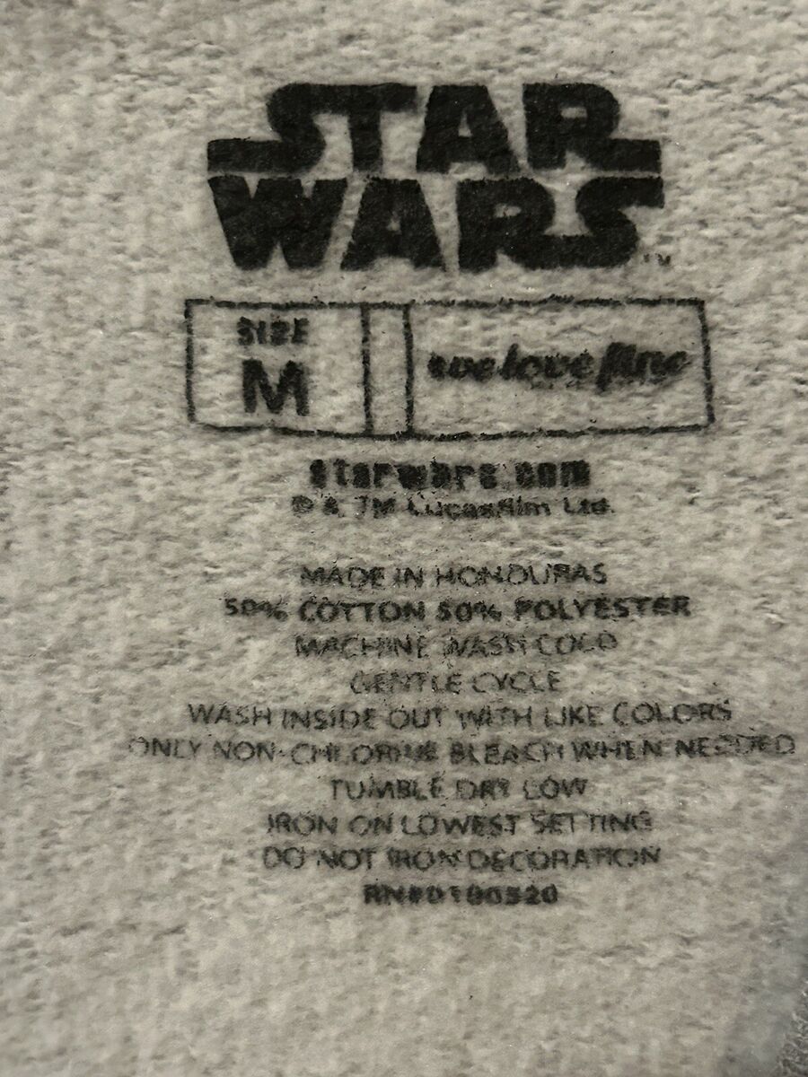 STAR WARS Sweatshirt, heather gray, size M, 50/50 with STAR WARS Sweatshirt, heather gray, size M, 50/50 with