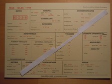 GLAS T 1700  T1700 1964 Einstelldaten GATHER Datenblatt Werksdaten