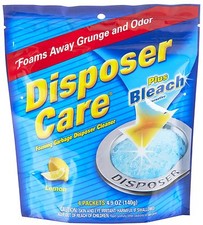Disposer Cleaner garbage Disposal FOaMiNG Clean w Bleach 4 uses Glisten DP06N-PB