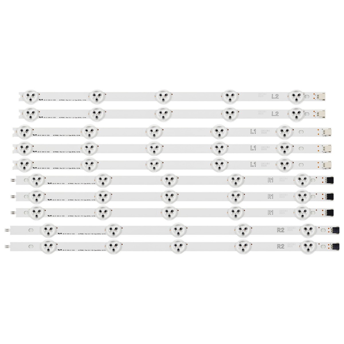 Lot De 12 Barrettes LED De Rétroéclairage Pour TV LG 47LN6130 - Neuf, Pièce De Rechange