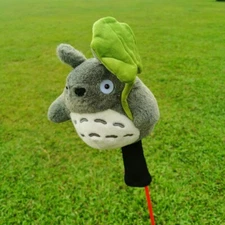 Golf Club Driver Fairway Wood Head Cover Cute Pet Cat Totoro Leaf Umbrella