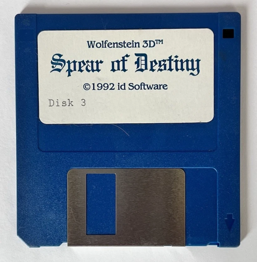 Wolfenstein 3D "Spear of Destiny" 1992 Floppy PC Game Discs 1,2 & 3 id Software - Image 4 of 4