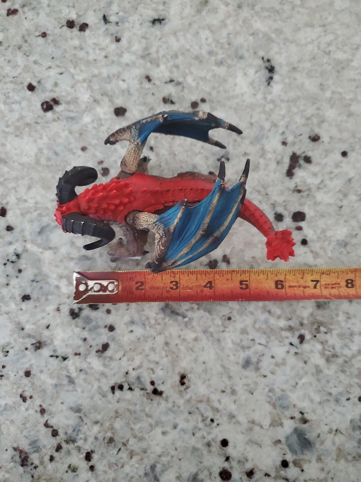 Schleich Eldador Dragon Battering Ram w/Movable Wings 73527 Red & Blue