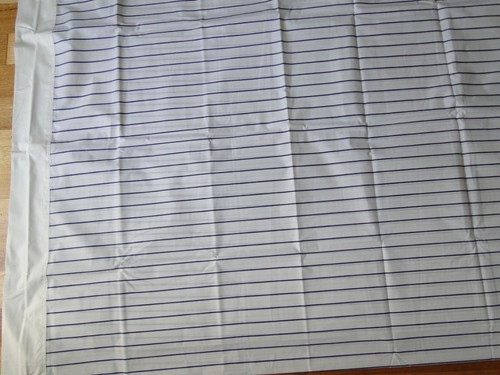 Navy Stripe Print Flat Sheet, Fitted Sheet and Pillow Cases - Picture 4 of 22