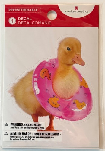 American Greetings Baby Duck at the Pool Beach Swimming Ring Decal Sticker - Picture 2 of 2