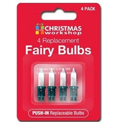 Christmas Workshop 4x Replacement Fairy Bulbs Push In