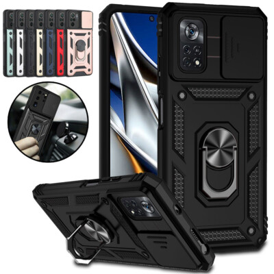 For Xiaomi Mi Poco X7 X6 Pro X5 X4 X3 M6 Shockproof Armor Ring Holder Case Cover