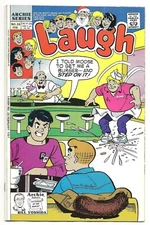 LAUGH #26, from Archie Comics, Feb. 1991.  Moose Tries to Step On it for Reggie.