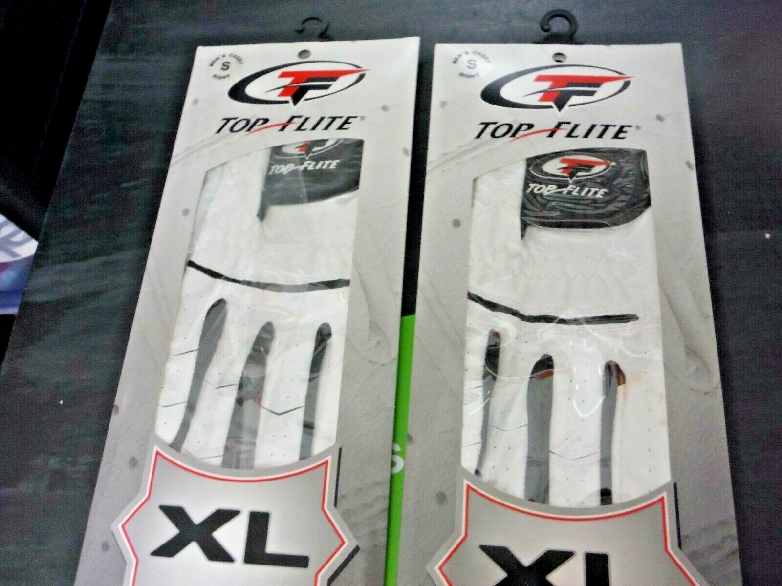 2 Top Flite XL Men Sz Small Right Classic Leather Golf Gloves 2 NEW Cadet Gloves