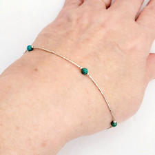 Vintage Turquoise Beaded Bracelet 8.5" Southwestern Tribal Boho sbr-67