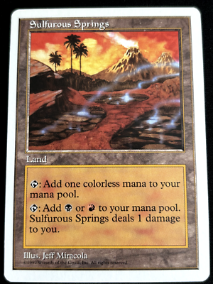 MTG (英)硫黄泉 / Sulfurous Springs【5ED】 1x MTG Sulfurous Springs