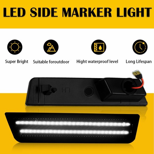 Luces de señalización LED delanteras blancas humo para Dodge Challenger 2008 2009 2010-14 - Imagen 5 de 19