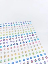 CraftbuddyUS 320 x 3mm AB MIXED Self Adhesive Rhinestone Gems, DIY Craft