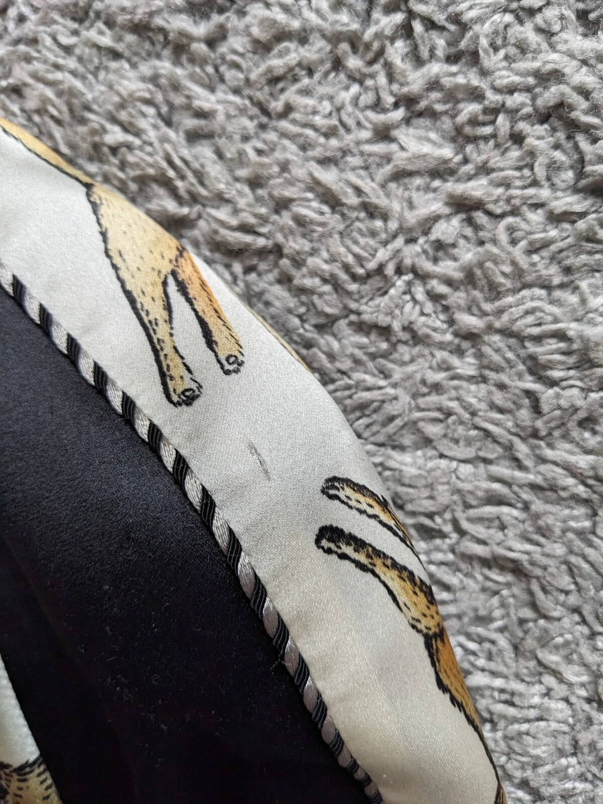 Giacca bomber GUCCI donna autentica stampa animali in seta taglia 38 IT XS 6 UK