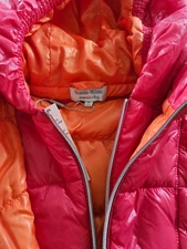 Venezia-Milano Pink & Orange Italian Made Puffer Vest XS Gorpcore NWT MRP $99