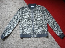 New Equipment Femme Silk Abbot Leopard Print Bomber Zip Up Jacket Top Sz S Nwot