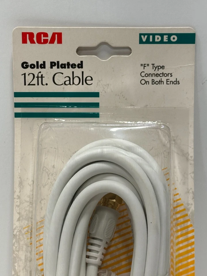 RCA Gold Plated 12' ft. Feet Video Coaxial Cable Type F Connectors VH85 Box of 6 - Image 2 of 4