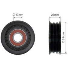 NTY Umlenk-/Führungsrolle Keilrippenriemen für Chevrolet Corvette U2 5.0 4WD