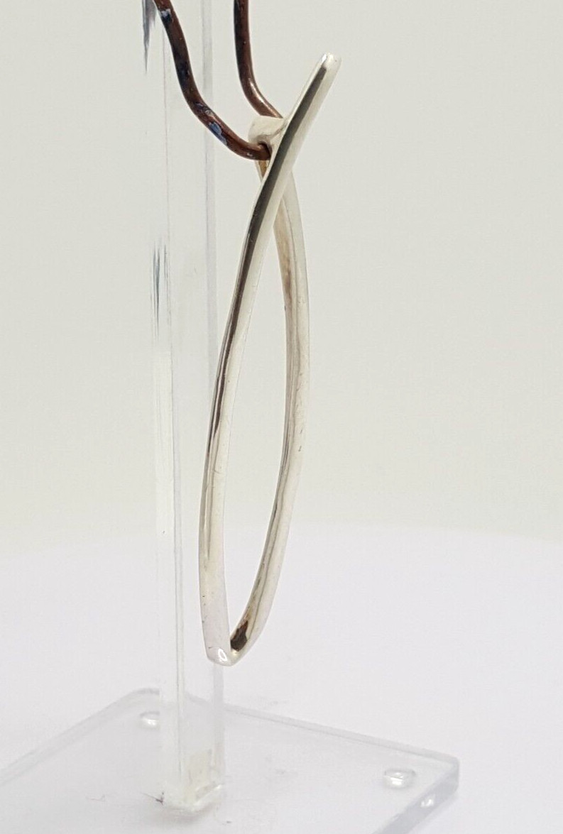 Gorgeous Sparkling Artistic Long Loop Pendant 925… - image 9