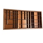 Vintage Wood Wall Display Case Trinket Shelf Curio Cabinet Printer Drawer Style