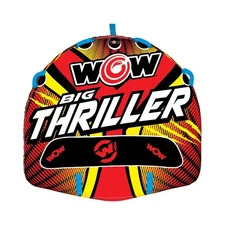 WOW Sports Thriller Towable Deck Tube for Boating Adults, Tubing Boat Inflata...