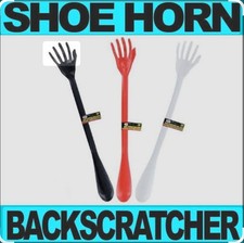 19" Plastic Back Scratcher Long Handle Shoe Horn Combo 2-in-1 Itch Relief New