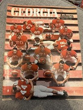 Vintage UGA Georgia Bulldogs Vs Auburn Tigers 1967 Football Game Program SEC