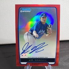 2012 Bowman Chrome Prospect J.R. Graham Auto Red Refractor 2/5 #BCA-JRG