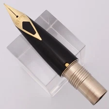 Sheaffer Imperial Steel Nib Unit - Gold Plated, Black, Fine (New Old Stock)