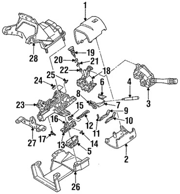Genuine Ford 1991-1997 Continental Contour Multi-Function Switch XF3Z-13K359-BB