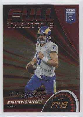 2022 Panini Donruss Elite Full Throttle Red 11/99 Matthew Stafford #FT15 n0c