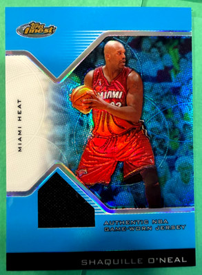 2004-05 Finest Blue Refractor Jersey 34/50 Shaquille O'Neal Lakers Jersey Number