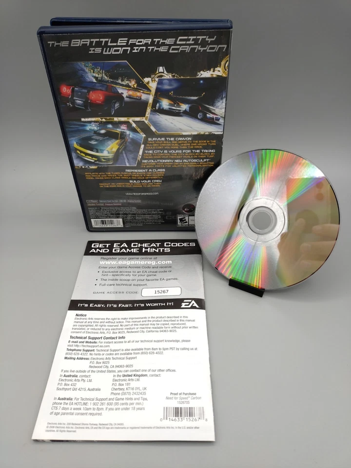 Need For Speed Carbon Sony PlayStation 2 PS2 Game Complete With Manual - Image 2 of 2