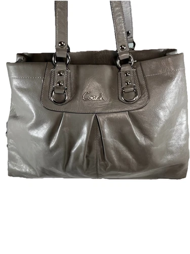 Borsa a mano Coach Ashley in acciaio e pelle convertibile F15516