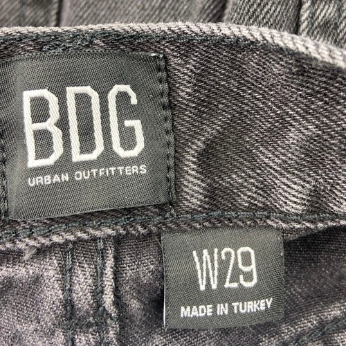 Urban Outfitters BDG Black 100% Cotton High Waisted Cut Off Jean Shorts Size 29 - Picture 3 of 4