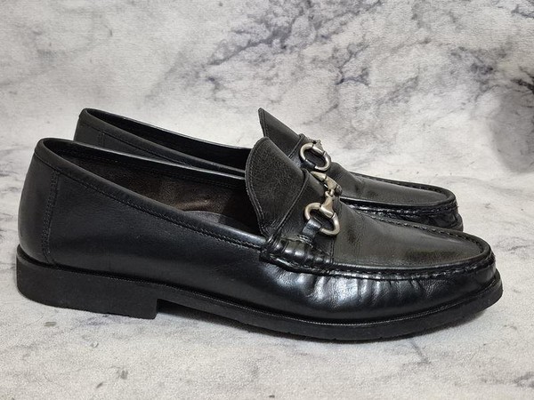 Men Florsheim Heels Black Leather 45 #BPV2