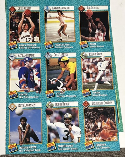 Sports Illustrated For Kids Cards Lot (10)Uncut Sheets Vintage Marino Schmidt - Picture 11 of 12