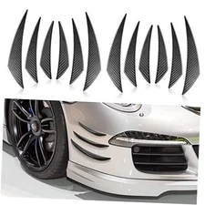  12 Pcs Universal Car Spoiler Canards Kit Front Bumper Lip Splitter Car 