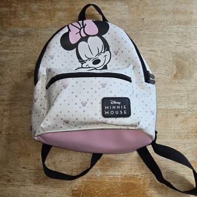 Disney Minnie Mouse White and Pink Mini Backpack by Bioworld 