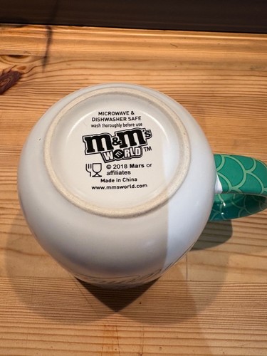 M&M's World Ceramic Mug I'm actually a mermaid 2018 Green - Picture 3 of 5