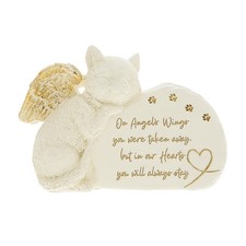 Angel Wing Cat Garden Memorial Stone Bereavement Gift for Loved Pet Loss
