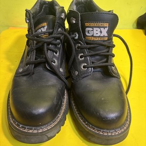 GBX Black Leather Lace-Up Men\'s Work Boots Gbx Boots | eBay main image 4
