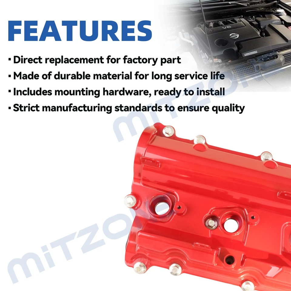 Cubierta de válvula para Infiniti 08-13 G37 14-17 QX70 QX50 14-19 Q70 14-15 Q60 Q50 3,7 L Foto 3 de 4