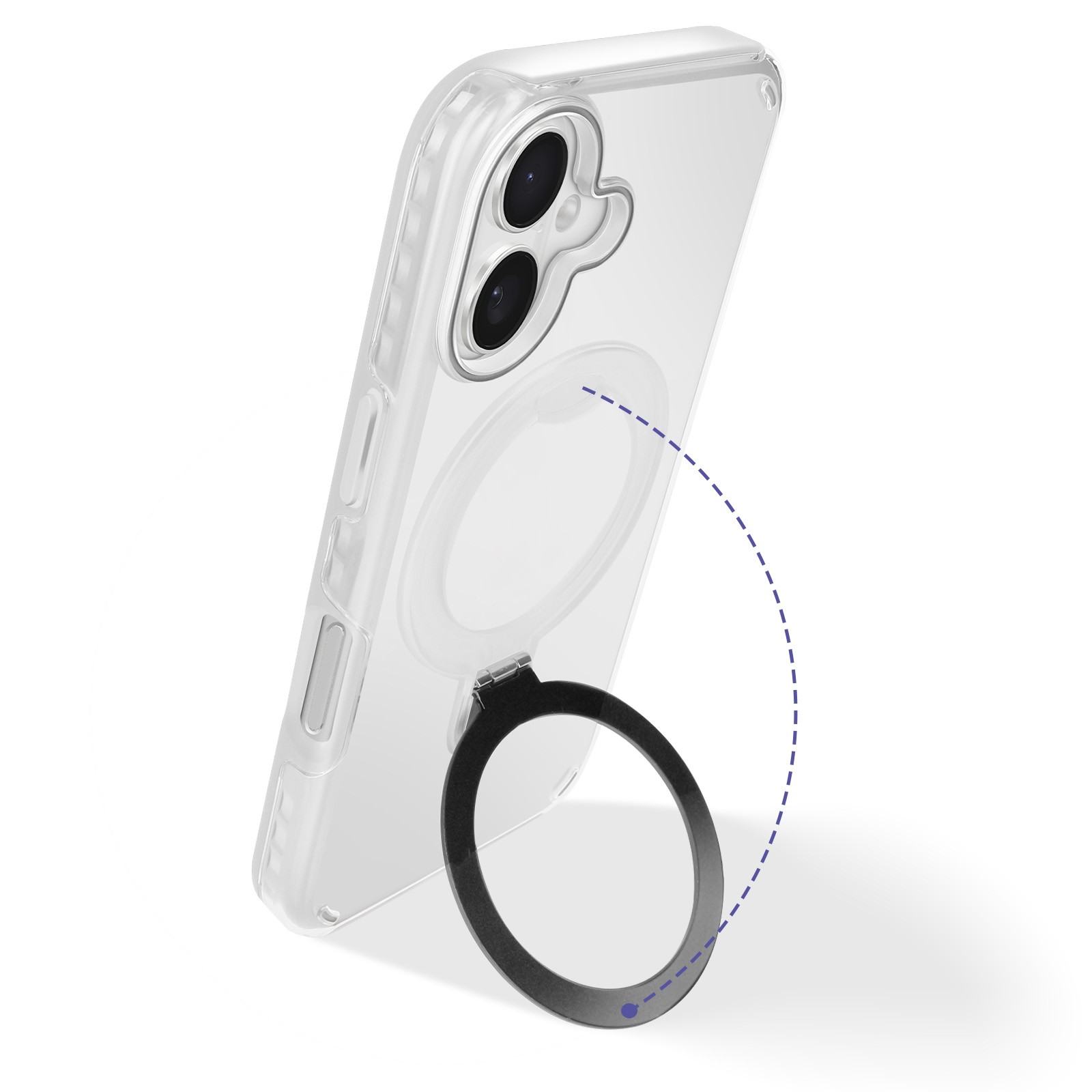 Coque antichoc iPhone 16 Plus Avizar avec clapet support horizontal et vertical