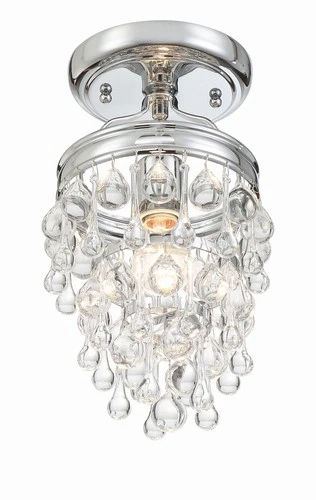 Crystorama Lighting Group 131_CEILING Calypso 7"W Semi-Flush - Chrome - Picture 8 of 12