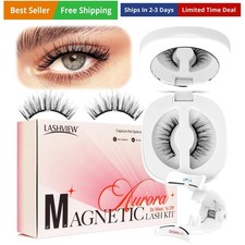 Upgrade Magnetic Eyelashes with Applicator Reusable Soft Magnetic Eyelashes N...