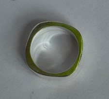 925 Sterling Silver Square Band Ring - Minimalist Unisex Ring VK016