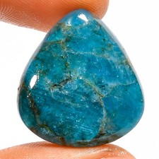 100% Natural Neon Blue Apatite Heart Cabochon Gemstone 27 Ct. 23X21X5 mm UG-5439
